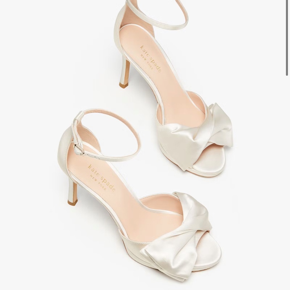 Kate spade ivory bow heels